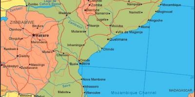 नक्शा मोजाम्बिक के समुद्र तट